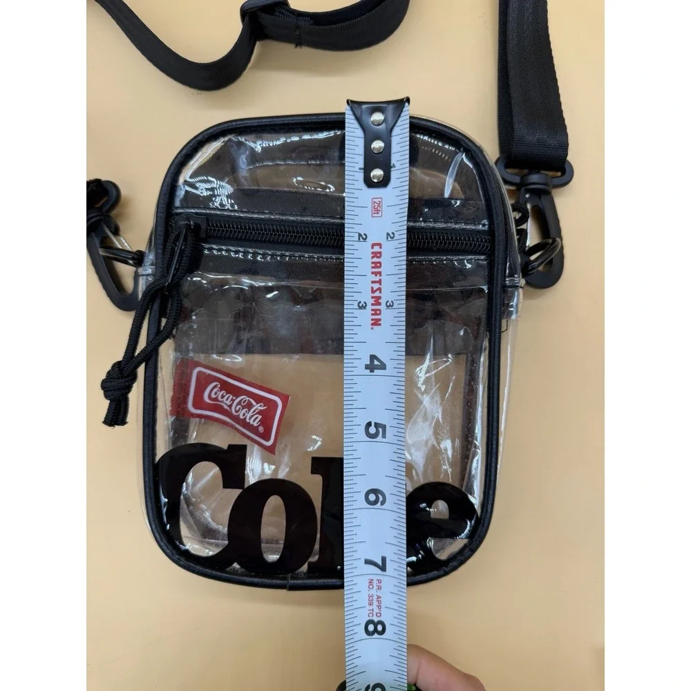 Coca-Cola Clear Crossbody Bag Coke Logo Transparent Shoulder Bag Licensed